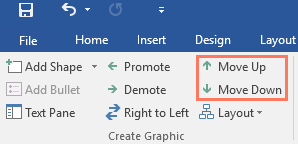 پایین بالا در تب design