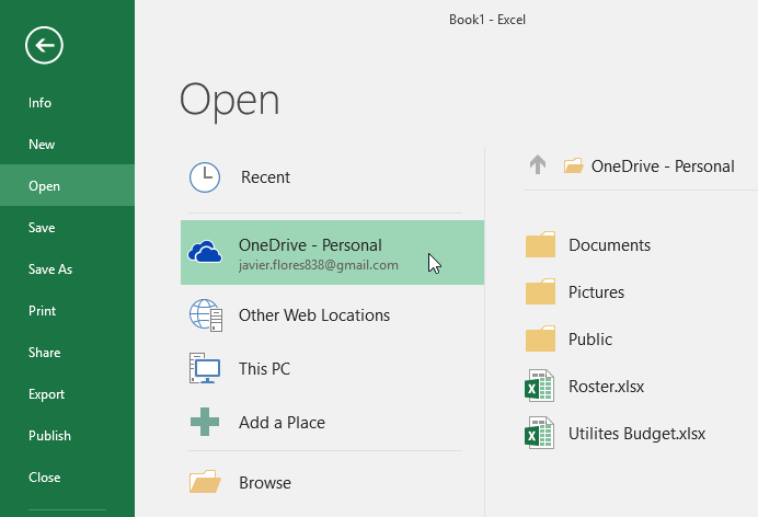 باز نمودن onedrive