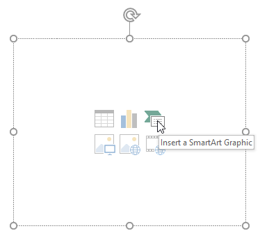 قرار دادن smartart در مکان نگهدار